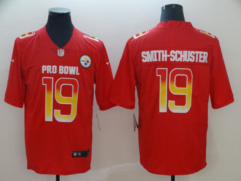 Men Pittsburgh Steelers #19 Smith.Schuster red Nike Royal 2019 Pro Bowl Limited Jersey